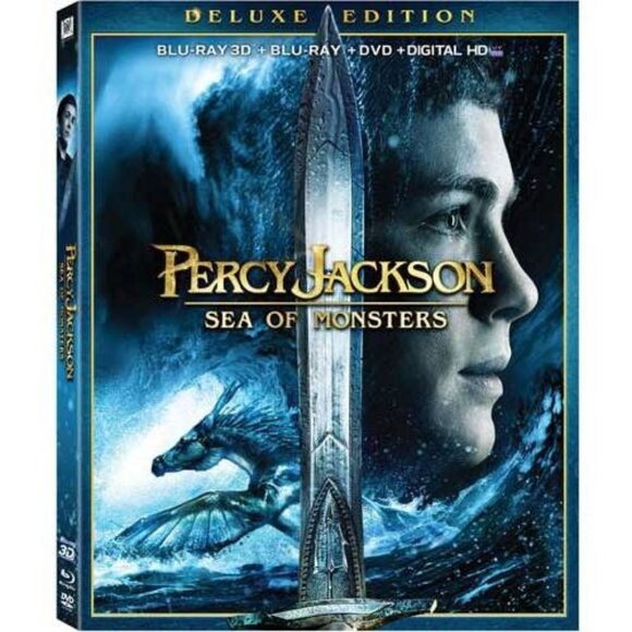 Percy Jackson Sea Of Monsters Deluxe Edition Blu-Ray 3D Blu-Ray DVD Digital HD - Picture 1 of 1